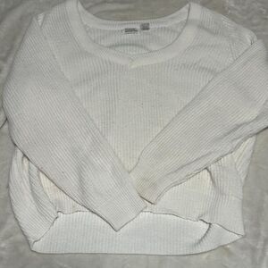 Brandy-melville Women's White and Cream Jumper